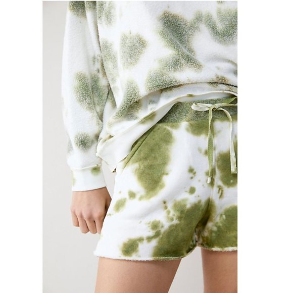 Free People Kelly Set XS NWT Sweatshirt Shorts Washed Tie Dye Knit Loungewear - Picture 16 of 16
